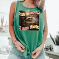 Funny Raccoon Meme | Comfort Colors Tank | Ironic, Oddly Specific Light Green