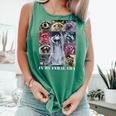 In My Feral Era Raccoon Team Tank Top - Casual Style Light Green