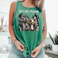 Let's Get Trashed Raccoon And Opossum Drinking Beer Comfort Colors Tank Top Light Green