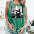 Raccoon Bigfoot Selfie – Comfort Colors Tank Top – Fun Retreat Wear Light Green