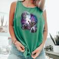 Raccoon Comfort Colors Tank Top - Whimsical Moon Nightwear Light Green