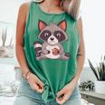 Raccoon Cookie Lover | Small Comfort Colors Adults Tank Top Light Green