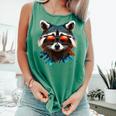 Raccoon Graphic Comfort Colors Tank Top - Casual Unisex Style Light Green
