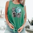 Raccoon Moon Comfort Tank Top - Quirky Fun for Animal Fans Light Green