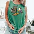 Raccoon & Opossum Pizza Party Tank Top - Comfort Colors Unisex Light Green