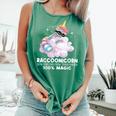 Raccoonicorn Unicorn Trash Panda Raccoon Lover Comfort Colors Tank Top Light Green