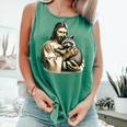 Retro Raccoon Sunglasses Tank Top - Comfort Colors | Animal Lover Light Green