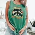 Retro Trash Panda Raccoon | Live Fast Eat Trash Tank Top Light Green