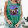 Rizz Em With The Tism Retro Raccoon Meme Comfort Colors Tank Top Light Green