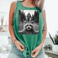 Scared Raccoon Selfie With Sasquatch Bigfoot Raccoon Comfort Colors Tank Top Light Green