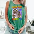 Tummy Ache Survivor Raccoon Comfort Colors Tank - Fun Unisex Apparel Light Green