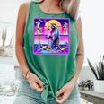 Vaporwave Raccoon Retrowave Synthwave Raccoon Meme Comfort Colors Tank Top Light Green