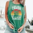 Vintage Raccoon Tank Top | Save The Trash Pandas | Retro Style Light Green