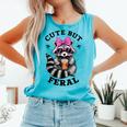 Colorful Raccoon Sunglasses Tank Top - Cute Feral Look | Unisex Small Lagoon