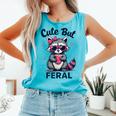 Cute Raccoon Summer Tank Top - Funny Women’s Comfort Tee Lagoon