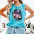 Ferret Comfort Colors Tank Top - Moonlit Howling Design for Pet Lovers Lagoon