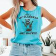 All Of My Flabbers Are Gasted Raccoon Comfort Colors Tank Top Lagoon
