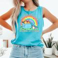 Groovy This Little Light-Of Mine Dumpster Fire Raccoon Comfort Colors Tank Top Lagoon