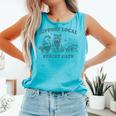 Hang On Let Me Overthink This Raccoon Sarcastic Comfort Colors Tank Top Lagoon