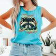 Live Fast Eat Trash Retro Trash Panda Raccoon Comfort Colors Tank Top Lagoon