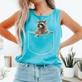 Pocket Raccoon Unisex Tank Top - Fun & Playful Comfort Colors Tee Lagoon