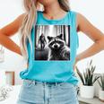 Raccoon Bigfoot Selfie – Comfort Colors Tank Top – Fun Retreat Wear Lagoon