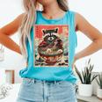 Raccoon Eating Ramen Tank Top - Cozy Anime Foodie Style Lagoon
