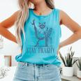 Raccoon Halloween Women's Tank Top - Stay Trashy Comfort Tee Lagoon