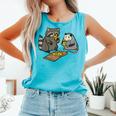 Raccoon & Opossum Pizza Party Tank Top - Comfort Colors Unisex Lagoon