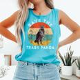 Raccoon Vintage Sunset Tank Top - Save The Trash Panda - Retro Style Lagoon