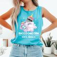 Raccoonicorn Unicorn Trash Panda Raccoon Lover Comfort Colors Tank Top Lagoon