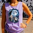 Animal Meme Tank Top | Opossum Skunk Raccoon Trio Howling Design Violet