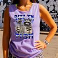 Autistic Raccoon Comfort Colors Tank Top | Rizz Em Meme Fun Violet