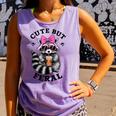 Colorful Raccoon Sunglasses Tank Top - Cute Feral Look | Unisex Small Violet