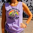 Cute Pocket Raccoon Comfort Colors Tank Top - Fun Casual Wear Violet
