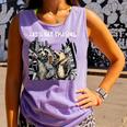 Let's Get Trashed Raccoon And Opossum Drinking Beer Comfort Colors Tank Top Violet