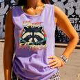 Live Fast Eat Trash Retro Trash Panda Raccoon Comfort Colors Tank Top Violet