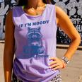Moody Raccoon Tank Top | Comfort Colors Trash Panda Funny Meme Violet