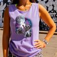 Raccoon Comfort Colors Tank Top - Whimsical Moon Nightwear Violet