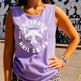 Raccoon Eat Trash Hail Satan Gothic Racoon Comfort Colors Tank Top Violet