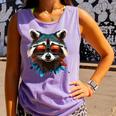 Raccoon Graphic Comfort Colors Tank Top - Casual Unisex Style Violet