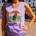 Raccoon Vintage Sunset Tank Top - Save The Trash Panda - Retro Style Violet