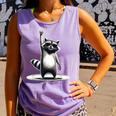 Retro Raccoon Rock Music Unisex Tank Top - Comfort Colors Violet