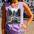 Scared Raccoon Selfie With Sasquatch Bigfoot Raccoon Comfort Colors Tank Top Violet