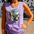 Three Possum Moon Magical Meme Comfort Colors Tank - Fun Vibes Violet