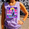 Vaporwave Raccoon Comfort Colors Tank | Retro Synthwave Style Violet