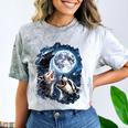 Animal Meme Comfort Tee - Opossum, Raccoon & Skunk Trio Howling Moon Smoke