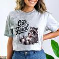 Cute Feral Panda Raccoon T-Shirt | Comfort Color Blast Tee Smoke