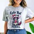 Cute Summer Raccoon Women's T-Shirt | Funny Comfort Color Blast Smoke