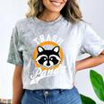 Raccoon Comfort Color Blast T-Shirt - Humorous Design for Casual Fun Smoke